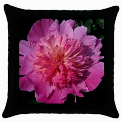 Paeonia Coral Throw Pillow Cases (black) by trendistuff