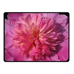 Paeonia Coral Fleece Blanket (small)