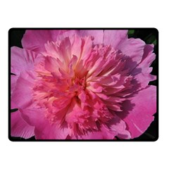 Paeonia Coral Double Sided Fleece Blanket (small) 