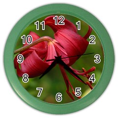 Lilium Red Velvet Color Wall Clocks by trendistuff