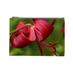 Lilium Red Velvet Cosmetic Bag (large)  by trendistuff