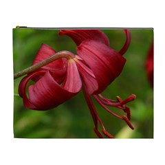 Lilium Red Velvet Cosmetic Bag (xl) by trendistuff