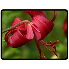 Lilium Red Velvet Double Sided Fleece Blanket (large)  by trendistuff