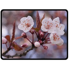 Cherry Blossoms Double Sided Fleece Blanket (large) 