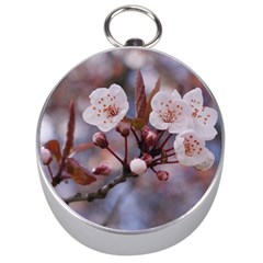 Cherry Blossoms Silver Compasses by trendistuff