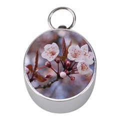 Cherry Blossoms Mini Silver Compasses