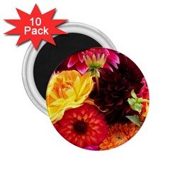 Bunch Of Flowers 2 25  Magnets (10 Pack)  by trendistuff