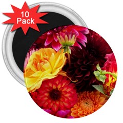 Bunch Of Flowers 3  Magnets (10 Pack)  by trendistuff