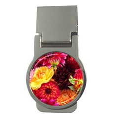 Bunch Of Flowers Money Clips (round)  by trendistuff