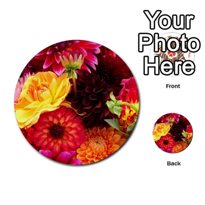 BUNCH OF FLOWERS Multi-purpose Cards (Round) 