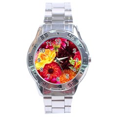 Bunch Of Flowers Stainless Steel Men s Watch by trendistuff