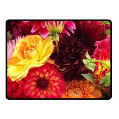 Bunch Of Flowers Double Sided Fleece Blanket (small) 