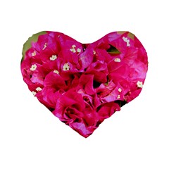 Bougainvillea Standard 16  Premium Heart Shape Cushions by trendistuff