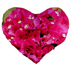 Bougainvillea Large 19  Premium Heart Shape Cushions by trendistuff