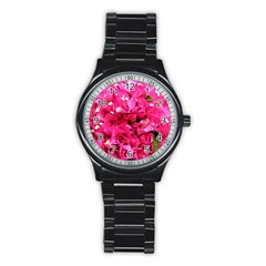 Bougainvillea Stainless Steel Round Watches