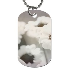 BLACK AND WHITE FLOWER Dog Tag (One Side)