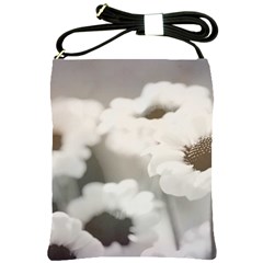 BLACK AND WHITE FLOWER Shoulder Sling Bags