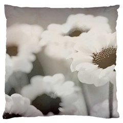 BLACK AND WHITE FLOWER Large Cushion Cases (One Side) 