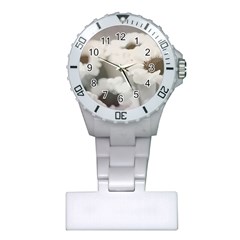 BLACK AND WHITE FLOWER Nurses Watches