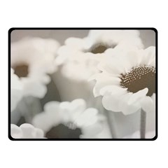 BLACK AND WHITE FLOWER Double Sided Fleece Blanket (Small) 