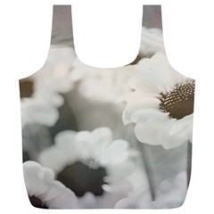 BLACK AND WHITE FLOWER Full Print Recycle Bags (L) 