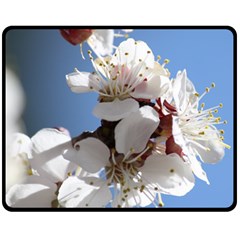 Apricot Blossoms Fleece Blanket (medium) 