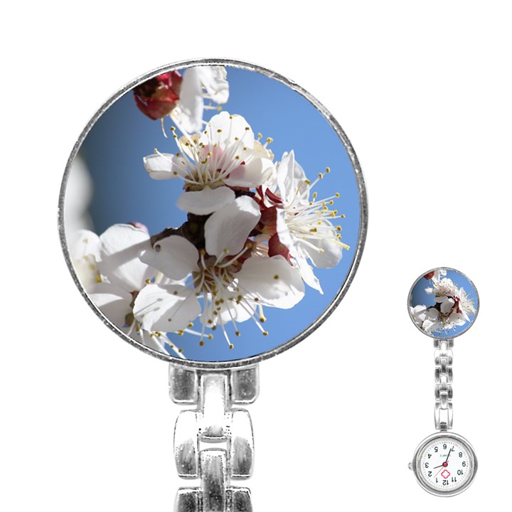 APRICOT BLOSSOMS Stainless Steel Nurses Watches