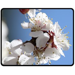 Apricot Blossoms Double Sided Fleece Blanket (medium) 