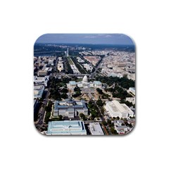 Washington Dc Rubber Square Coaster (4 Pack)  by trendistuff