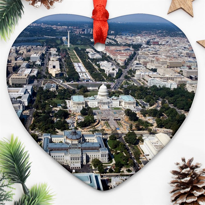 WASHINGTON DC Heart Ornament (2 Sides)