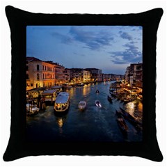 Venice Canal Throw Pillow Cases (black) by trendistuff