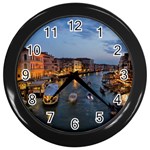 VENICE CANAL Wall Clocks (Black)