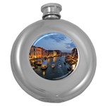 VENICE CANAL Round Hip Flask (5 oz) Front