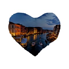 Venice Canal Standard 16  Premium Heart Shape Cushions by trendistuff