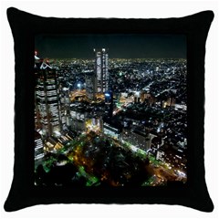 Tokyo Night Throw Pillow Cases (black) by trendistuff