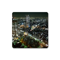 Tokyo Night Square Magnet by trendistuff