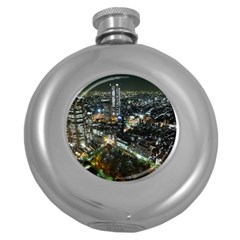 Tokyo Night Round Hip Flask (5 Oz) by trendistuff