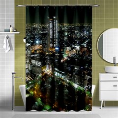 Tokyo Night Shower Curtain 48  X 72  (small) 