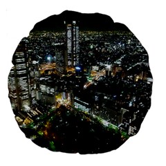 Tokyo Night Large 18  Premium Round Cushions by trendistuff