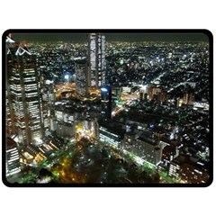 Tokyo Night Double Sided Fleece Blanket (large) 