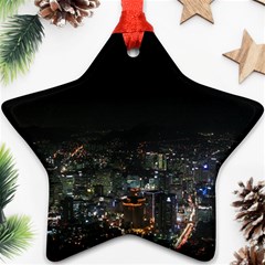 Seoul Night Lights Star Ornament (two Sides)  by trendistuff