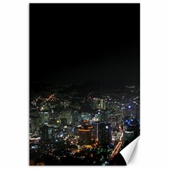 Seoul Night Lights Canvas 12  X 18  