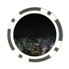 Seoul Night Lights Poker Chip Card Guards by trendistuff