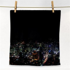 Seoul Night Lights Face Towel by trendistuff