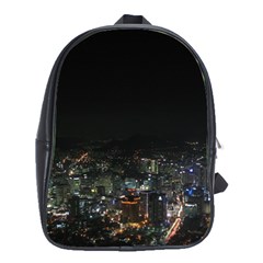 Seoul Night Lights School Bags(large)  by trendistuff