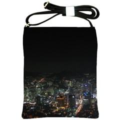 Seoul Night Lights Shoulder Sling Bags by trendistuff