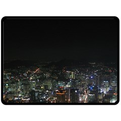 Seoul Night Lights Double Sided Fleece Blanket (large) 