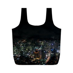 Seoul Night Lights Full Print Recycle Bags (m)  by trendistuff