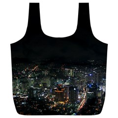 Seoul Night Lights Full Print Recycle Bags (l) 