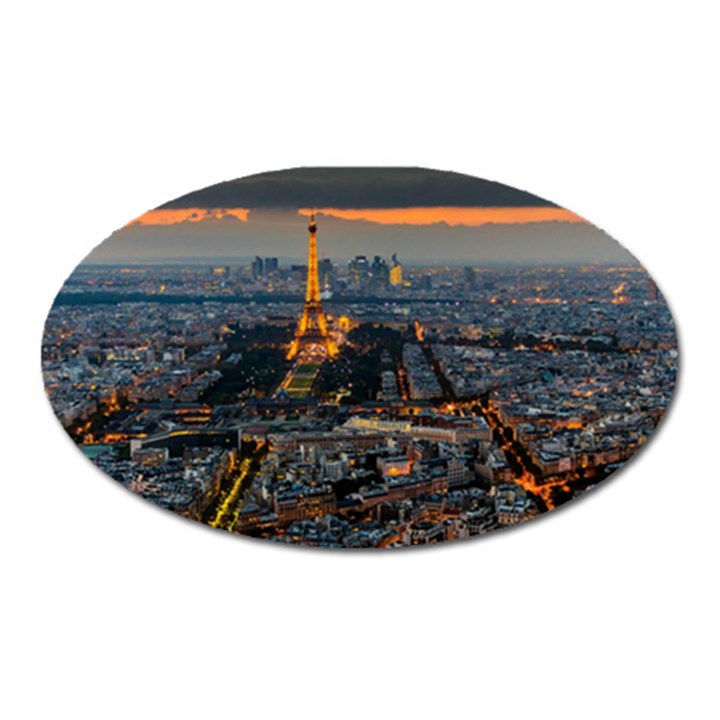 PARIS FROM ABOVE Oval Magnet